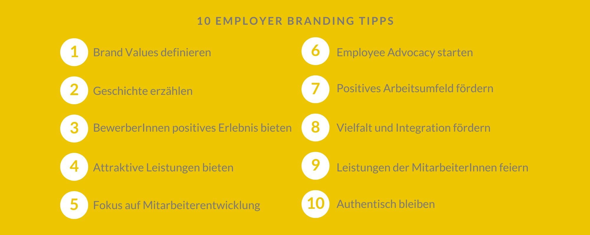 10 Employer Branding Tipps